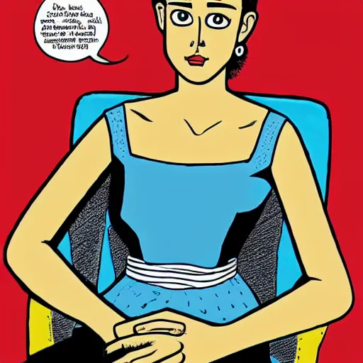 Image similar to portrait of a princess by daniel clowes