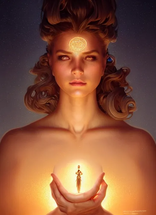 Image similar to a beautiful cinematic female sand goddess, glow golden tatto, galatic shamen with Quantum energy fantasy, fantasy magic, undercut hairstyle, dark light night, intricate, elegant, sharp focus, illustration, highly detailed, digital painting, concept art, matte, art by WLOP and Artgerm and Greg Rutkowski and Alphonse Mucha, masterpiece