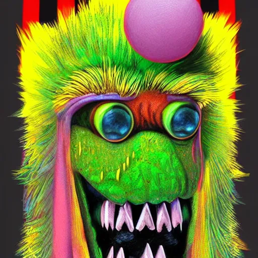 Image similar to a tennis ball monsters ,Egyptian, colorful, digital art, fantasy, magic, trending on artstation, ultra detailed, professional illustration by Basil Gogos