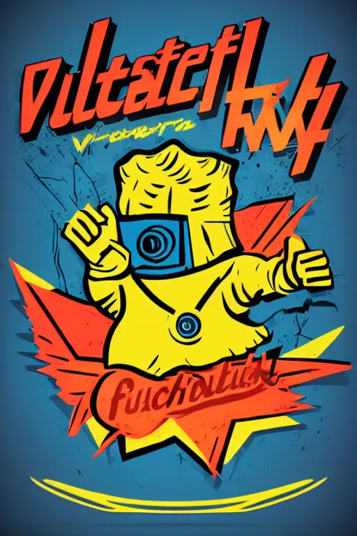 Image similar to fallout 7 6 retro futurist illustration art by butcher billy, sticker, colorful, illustration, highly detailed, simple, smooth and clean vector curves, no jagged lines, vector art, smooth andy warhol style