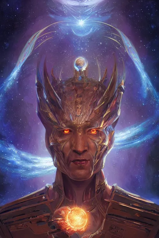 Image similar to beautiful oil painting with high detail of a wise space ent ( ( ( sobbing ) ) ) made of stars and plasma, hybrid from dungeons and dragons and art direction by james cameron ; by artgerm ; wayne reynolds art station ; cinematic quality character render ; low angle ; ultra high quality model ; production quality cinema model