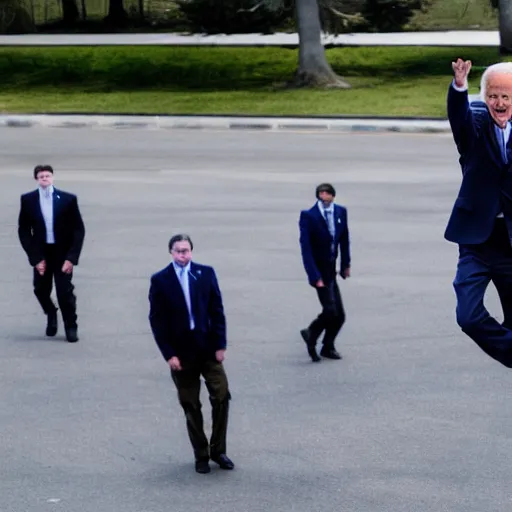 Prompt: joe biden, levitation photography