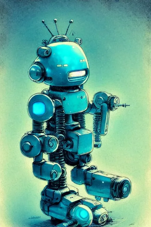 Image similar to (((((3000s cyan robot.))))) by Jean-Baptiste Monge !!!!!!!!!!!!!!!!!!!!!!!!!!!