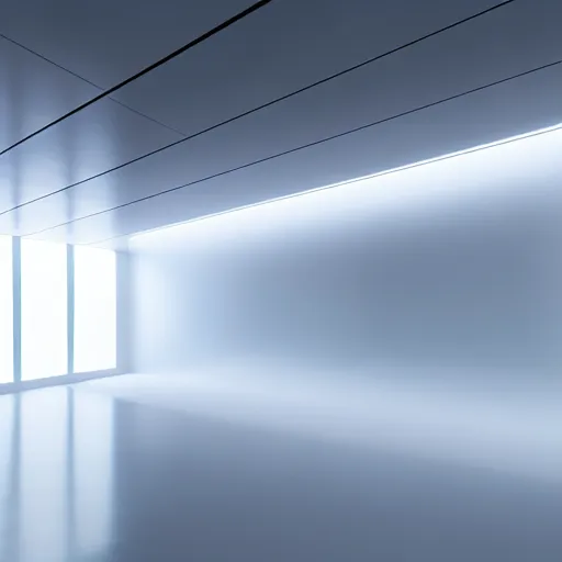 Image similar to a white room 1 2 ft long x 1 0 ft wide x 8 ft tall, geometrically perfect, clean and empty, sci fi spaceship futuristic paneling unreal engine, general studio lighting, 8 k,