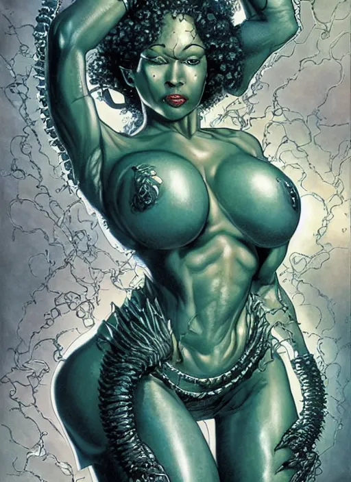 Prompt: a detailed full body portrait of the queen of blades, by dorian cleavenger, akira yasuda