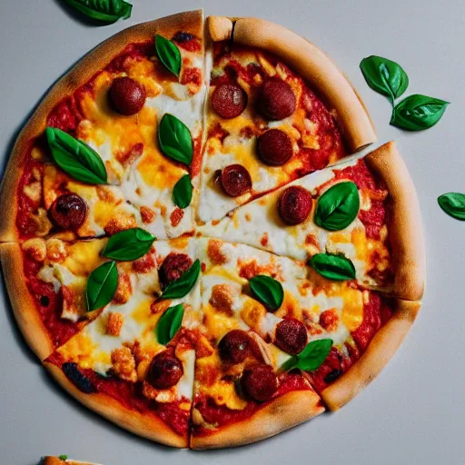 Image similar to a 🍕 made entirely out of 🥥 , 🥥 🍕 hybrid, 4k food photography