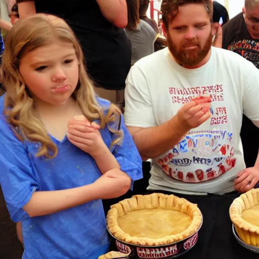 Prompt: pie eating contest for ants