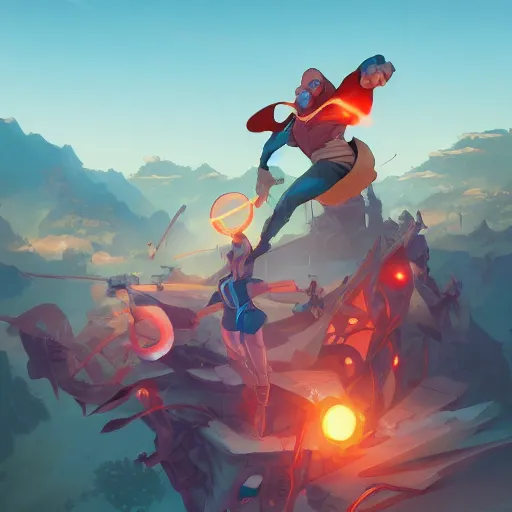 Image similar to hero world nintendo, behance hd by jesper ejsing, by rhads, makoto shinkai and lois van baarle, ilya kuvshinov, rossdraws global illumination