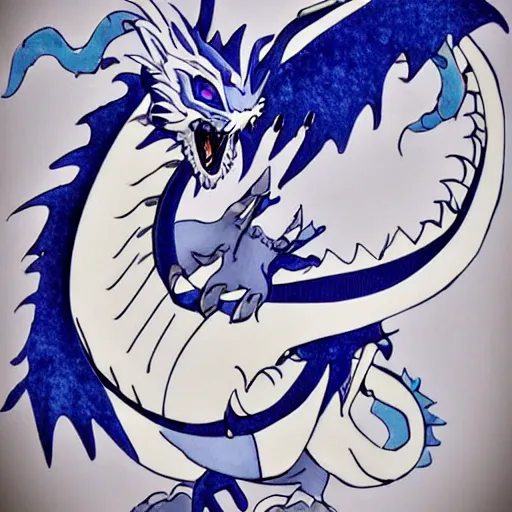 Image similar to blue eyes white dragon
