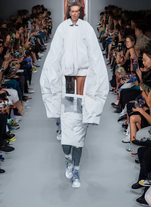 Image similar to hyperrealistic and heavy detailed balenciaga runway show of rick and morty , Leica SL2 50mm, vivid color, high quality, high textured, real life