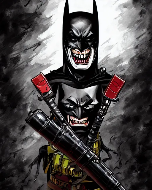 Image similar to the batman who laughs, comic strip style, dynamic lighting, fantasy concept art, trending on art station, stunning visuals, creative, cinematic, portrait, ultra detailed