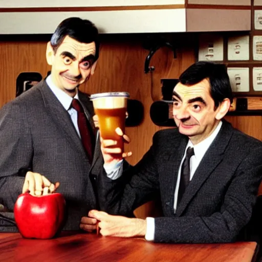 Image similar to it's mr. bean, mr. bean, mr. bean, live at applebee's