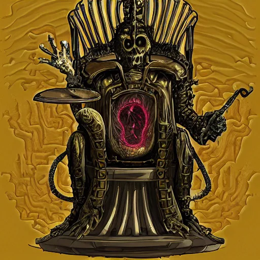 illustration. the corpse emperor on his golden throne. | Stable ...