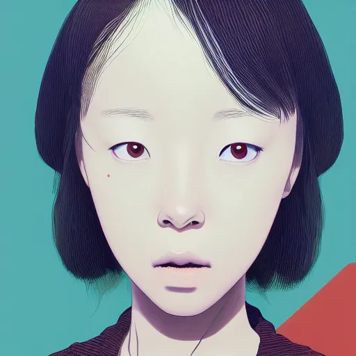Image similar to a portrait of a girl by inio asano, beeple and james jean, aya takano color style, 4 k, super detailed