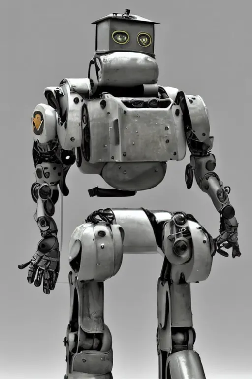 Image similar to soviet military robot, scary, futuristic