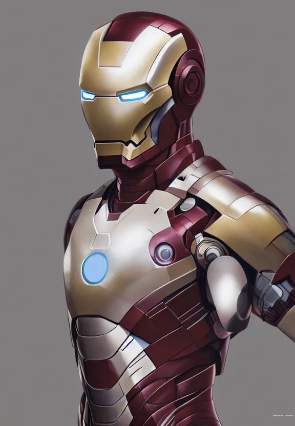 Image similar to iron man portrait, highly detailed, by krenz cushart, octane render, artstation trending