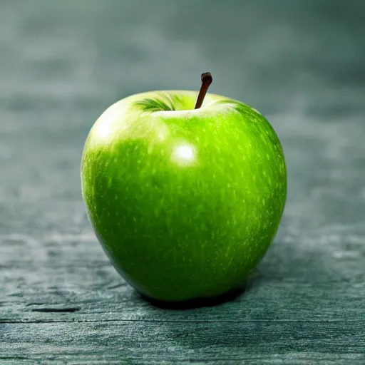 Prompt: a beautiful photo of a green apple