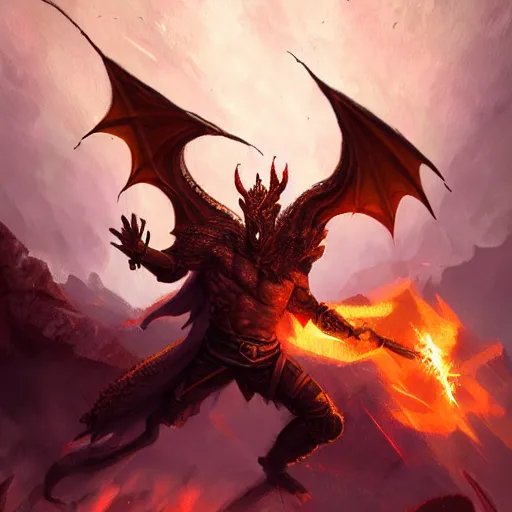 Image similar to The dragon of thunder with thunder sparkling on his body, epic fantasy style, in the style of Greg Rutkowski, hearthstone artwork