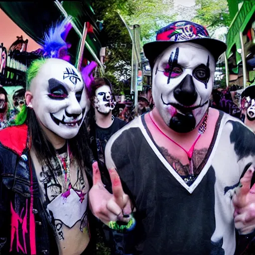 Image similar to juggalos getting wild