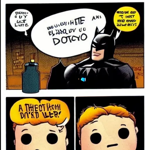 Image similar to a potato thinks it's Batman