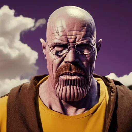 Image similar to Thanos as Heisenberg. Breaking Bad. Youtube thumbnail