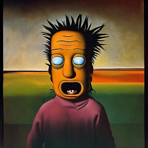 Image similar to Bart Simpson Stuck in a Salgado Dali painting