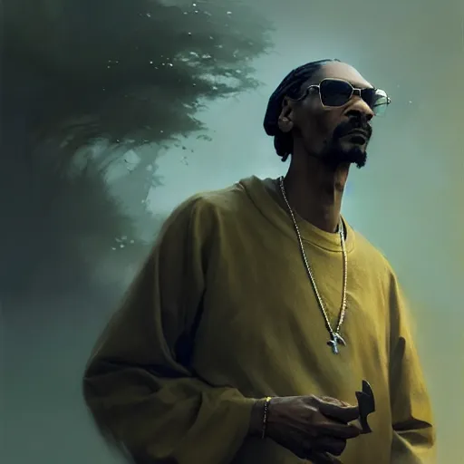 Image similar to snoop dog, sharp focus, illustration, highly detailed, digital painting, concept art, matte, art by ruan jia and wlop and greg rutkowski, masterpiece