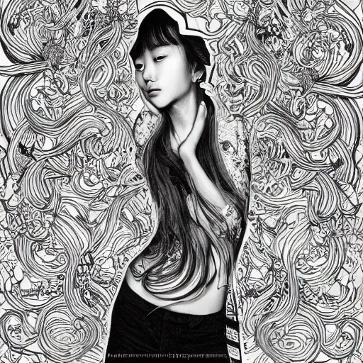 Prompt: the portrait of an unbelievably beautiful, elegant, sexy, and sophicated young korean instagram model partially made of broccoli, an ultrafine detailed illustration by james jean, intricate linework, bright colors, final fantasy, behance contest winner, vanitas, angular, altermodern, unreal engine 5 highly rendered, global illumination, radiant light, detailed and intricate environment