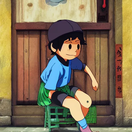 Prompt: El chavo del ocho by makoto shinkai