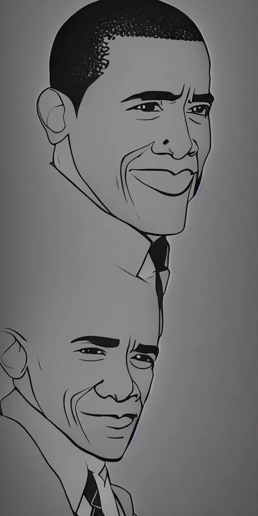 Image similar to barack obama as a manga character, [ fukumoto, drawn ]