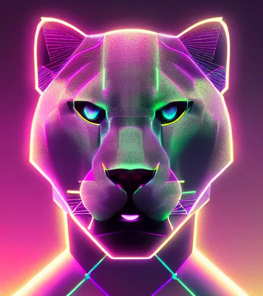 Prompt: aesthetic portrait commission of a of a male fully furry anthro panther, solid cube of light, hard edges, product render retro - futuristic poster scifi, lasers and neon circuits, intricate, elegant, highly detailed, digital painting, artstation, concept art, smooth, sharp focus, illustration, dreamlike, art by artgerm