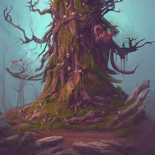 Image similar to baba yaga, tree, by sakimichan, jeongseok lee, logan cure, ja mong, nick silva, trending artstation