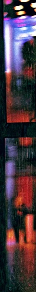 Image similar to night flash portrait photography of the joker on the lower east side by annie leibovitz, colorful!!, nighttime!, raining!