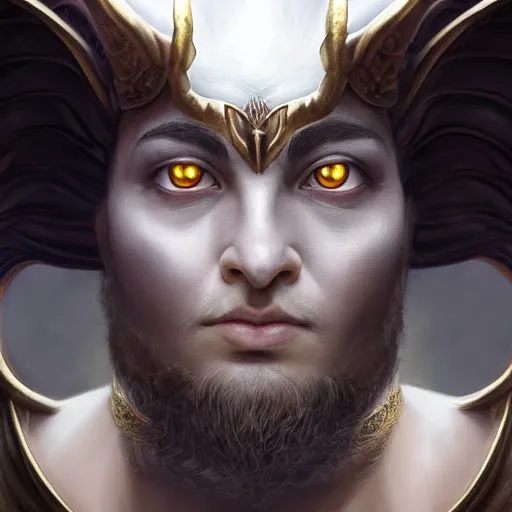 Image similar to Perfectly-centered portrait-photograph of a real life dragon god with shining white eyes from heaven, lifelike, super highly detailed, professional digital painting, artstation, concept art, Unreal Engine 5, Photorealism, HD quality, 8k resolution, cinema 4d, 3D, beautiful, cinematic, art by artgerm and greg rutkowski and alphonse mucha and loish and WLOP