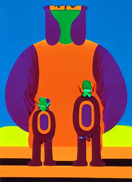 Prompt: bush men by shusei nagaoka, kaws, david rudnick, airbrush on canvas, pastell colours, cell shaded, 8 k