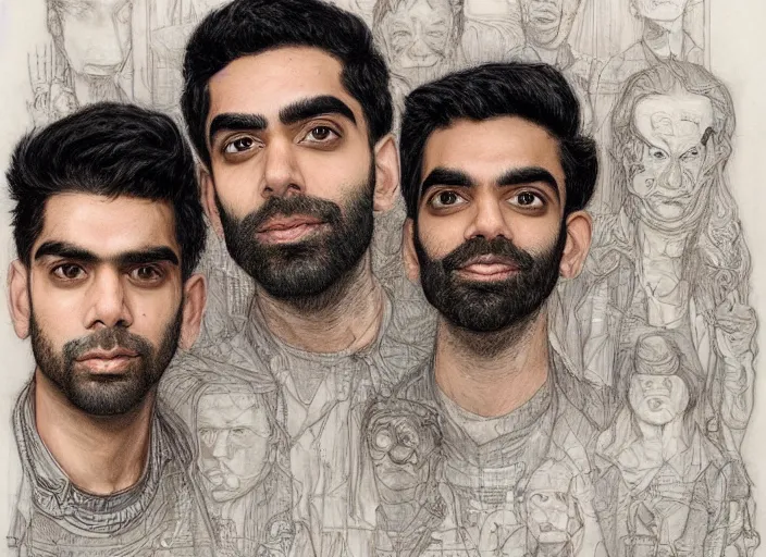 Image similar to a highly detailed beautiful portrait of rahul kohli, james gurney, james jean