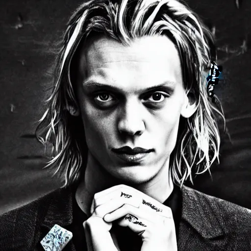 Prompt: jamie campbell bower, storybook, illustration