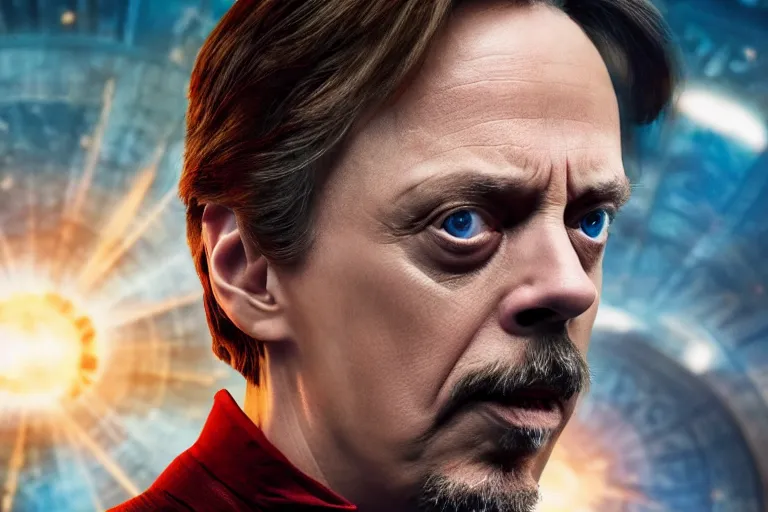 Prompt: Steve Buscemi as doctor strange, movie still, cinematic composition, 4k, imax enhanced,