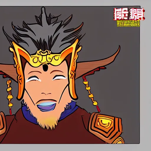 Prompt: chinese sun wukong in cartoon style