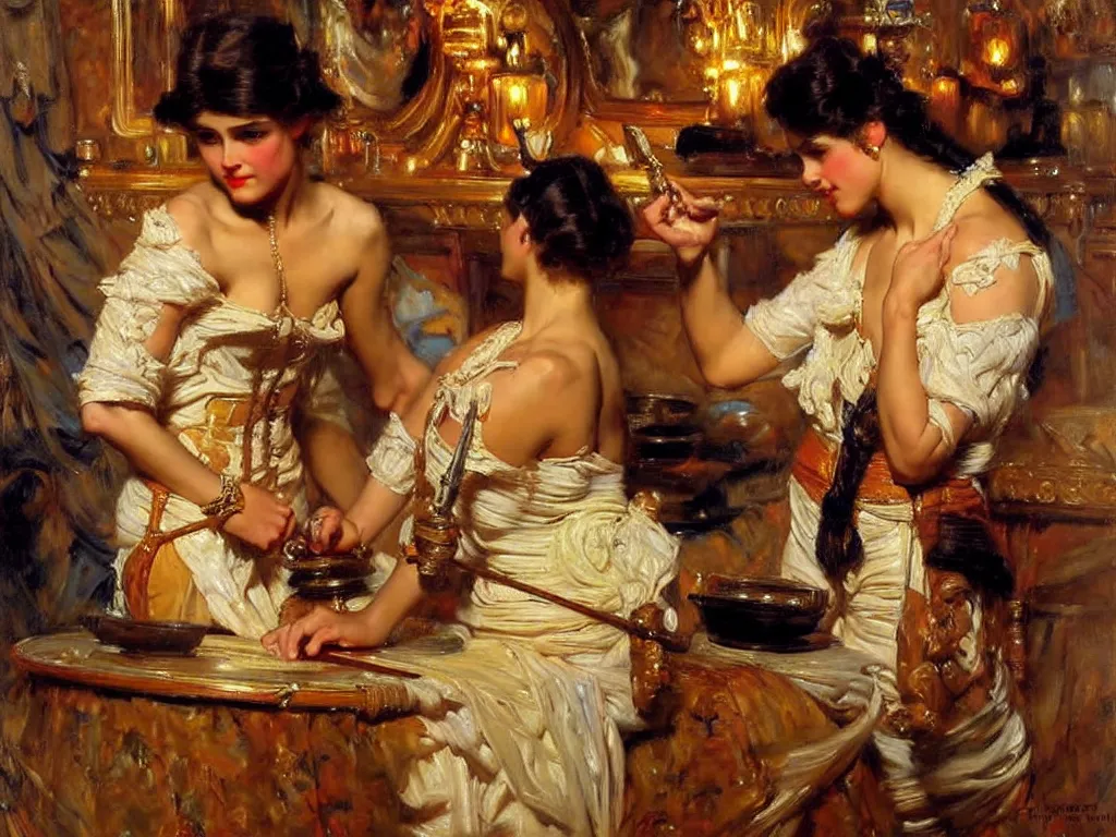 Image similar to highly detailed painting by gaston bussiere, j. c. leyendecker 8 k