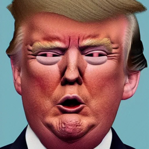 Image similar to donald trump crying, photorealistic