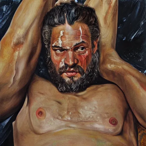 Prompt: high quality high detail painting by lucian freud, hd, khal drogo