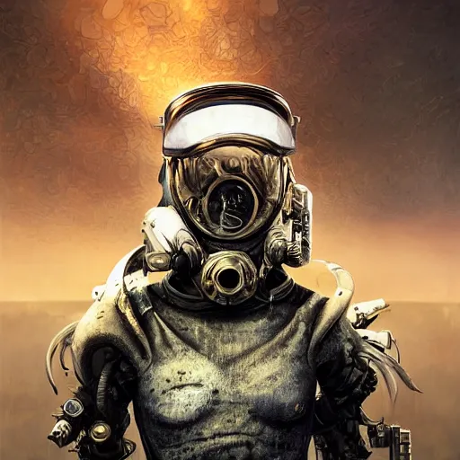 Image similar to mad max squid monster astronaut, hyper detailed, digital art, trending in artstation, cinematic lighting, studio quality, smooth render, unreal engine 5 rendered, octane rendered, art style by klimt and nixeu and ian sprigger and wlop and krenz cushart, full body portrait, well lit, intricate abstract. cyberpunk, intricate artwork, by Tooth Wu, wlop, beeple. octane render, trending on artstation, greg rutkowski very coherent symmetrical artwork. cinematic, hyper realism, high detail, octane render, 8k, minimalistic, hyperrealistic surrealism, award winning masterpiece with incredible details, a surreal vaporwave liminal space, highly detailed, trending on ArtStation