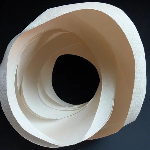 Image similar to a torus made of paper. a torus with the texture of paper. paper in the shape of a torus.