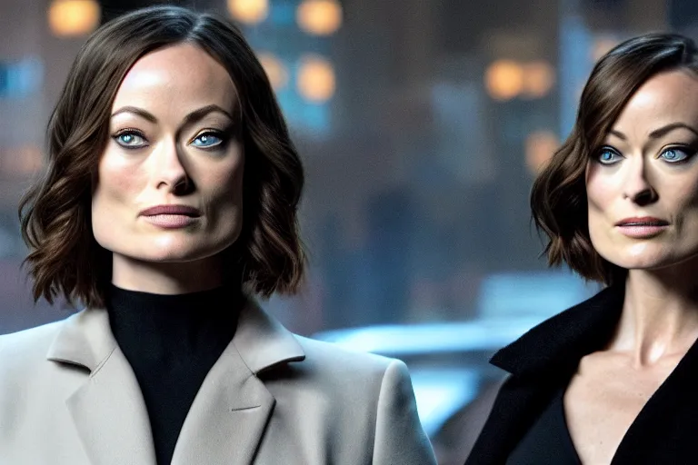 Image similar to 4 k still of olivia wilde as selina kyle, detailed, photorealistic