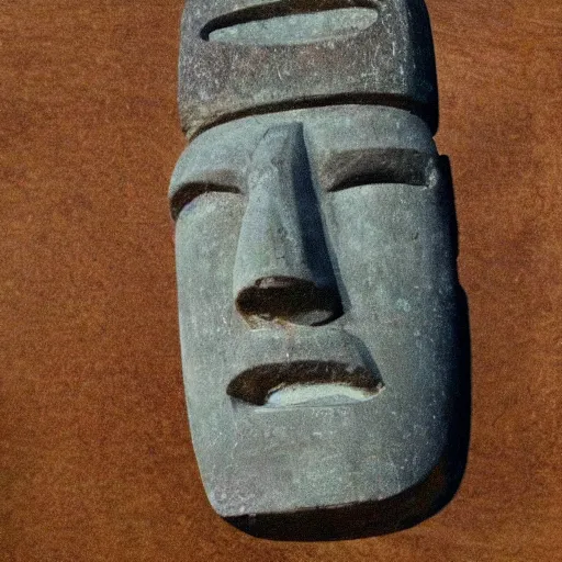 Image similar to moai head playing poker