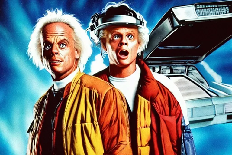 Image similar to movie still ( back to the future ), doc brown