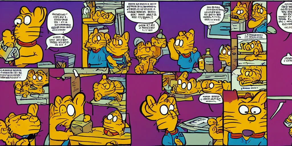 Image similar to garfield comic strip