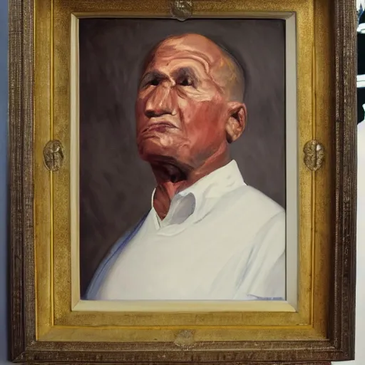 Prompt: portrait of a white obama