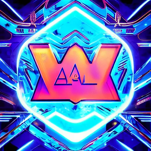 Image similar to a and w vaporwave logo, digital art, cosmic, 3 d high definition, trending on art station, photorealistic, high resolution, 8 k, octane, hyper detailed, insane details, intricate, elite, ornate, elegant trend, highly detailed and intricate, sharp focus, photography, unreal engine